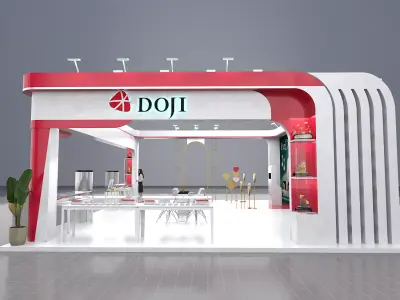 Exhibition booth  - The Royal White 3D model