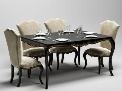 Dining Tables Set 02 3D model