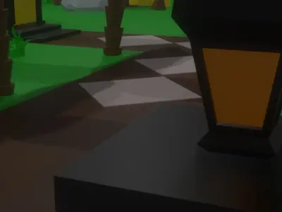 House and Garden Environment Low-poly 3D model