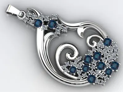 flora design pendant for women  3D print model