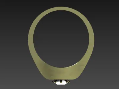 fashion ring A009 3D print model