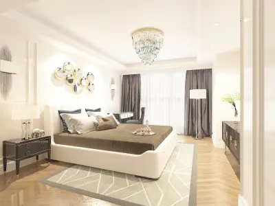 Modern bedroom 3D model