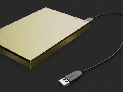 Generic External Hard Disk - GameReady  Low-poly 3D model
