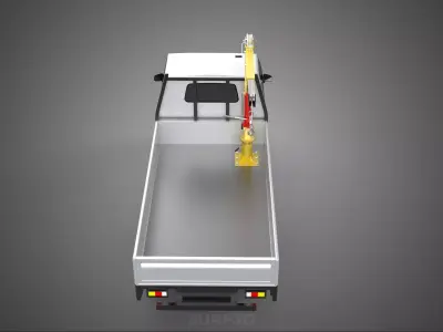 SWIVEL JIB CRANE LIFTING WINCH HOIST HOOK FLATBED TRUCK PICKUP 3D model