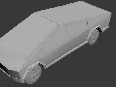 Tesla Cybertruck Low-poly 3D model