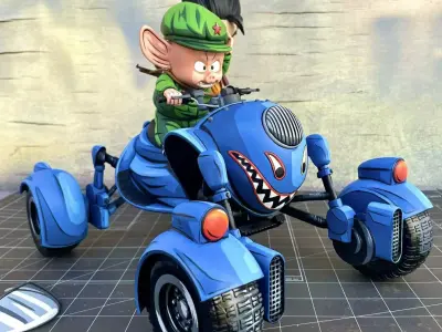 Oolong  Goku Car - STL File For 3DPrinting 3D print model