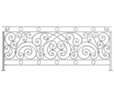  Classic Forged Fence 3D model