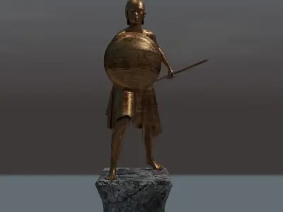 Copper statue 3D model