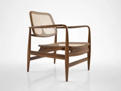 Sergio Rodrigues Vintage Oscar chair 3D model
