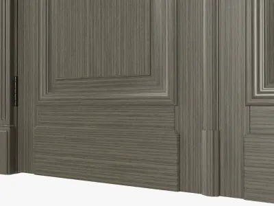 Door classic double 08 3D model