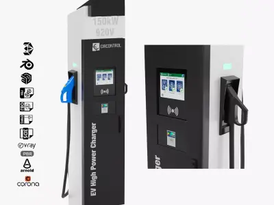 Circutor Raption 150 EV Fast Charging Station 3D model