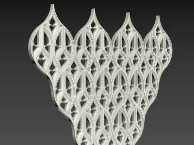 Seamless Gothic pattern 5 3D print model