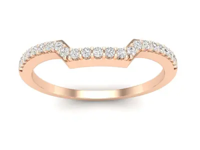 AV 541 Diamond Stackable Wedding Band For Women 3D print model