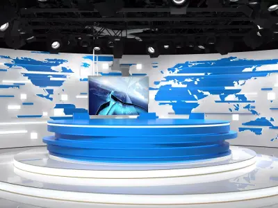 Virtual Broadcast Studio 18 3D model