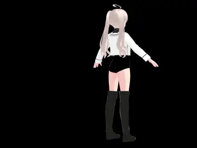 Epic female anime character 3D model