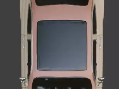 Pastel Cartoon Family Car 3D Model Low-poly 3D model