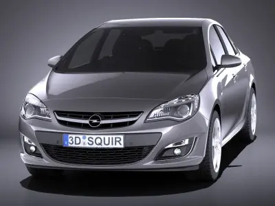 Opel Astra Sedan 2015 VRAY 3D model