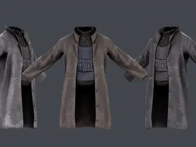 Stalker like bandit coat for Dayz engine Low-poly 3D model