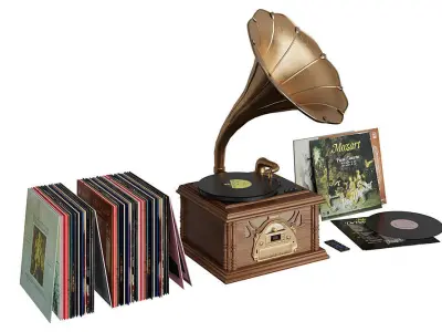 Classic Gramophone BLENDER 3D Model Cycles 3D model