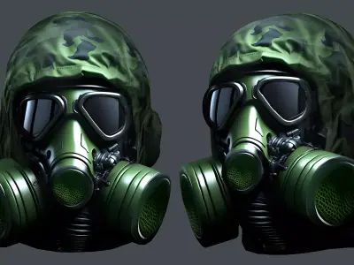 Helmet 3d model military combat Military Low-poly 3D model 2