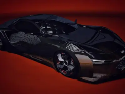 Quattro Spectre coupe version Low-poly 3D model