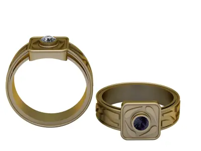 ANTIQUE LUXURY DIAMOND RING 3D PRINTABLE MODEL  3D print model