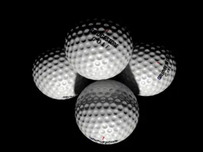 golf ball 2 Low-poly 3D model