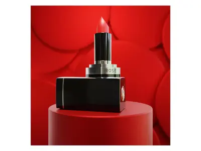 High detailed Lipstick with textures 3D model