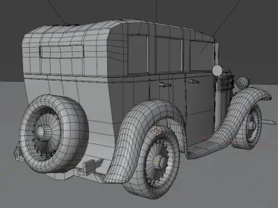 1935 Ford 40 3D model