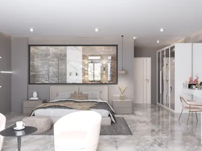 interrior design of luxury villa 3D model