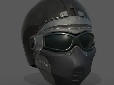Helmet scifi military soldier armor develop fantasy  Low-poly 3D model