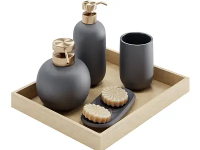 Soap Dispenser Set 3D model