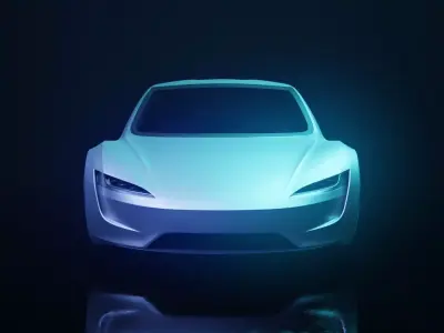 Tesla Roadster Low-poly 3D model