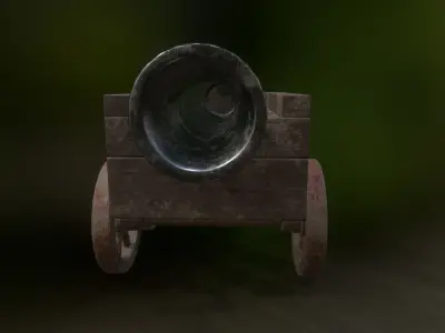 Cannon car level 1 Low-poly 3D model