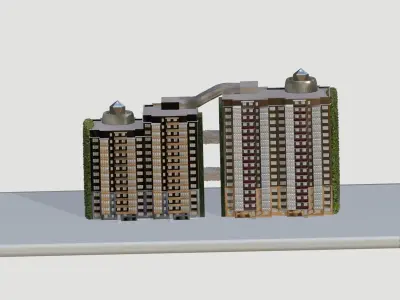 Building architect  Low-poly 3D model