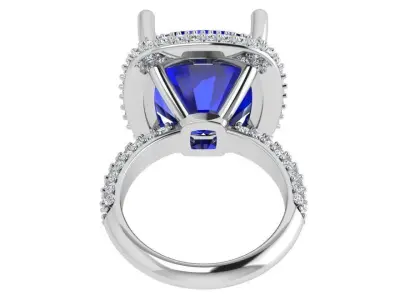 Cushion Halo Ring 4171 3D print model