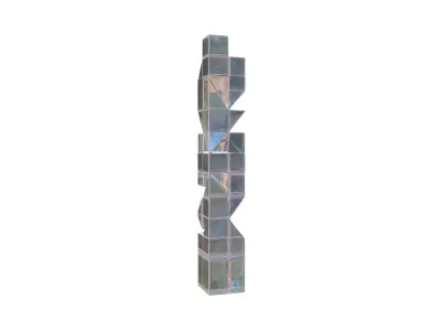  Prismatic Geometry Column 3d model Low-poly 3D model