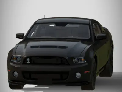 2013 Ford Mustang Shelby GT500 Low-poly 3D model