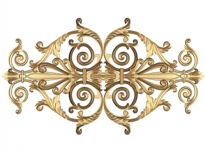 Carved Decoration Panel for CNC 02 Low-poly 3D model