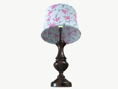 Bed Light Night Lamp Low-poly 3D model