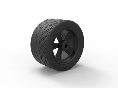 Rear sport wheel 3D print model