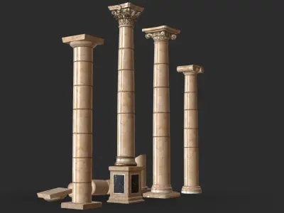 Columns Modular 03 Low-poly 3D model
