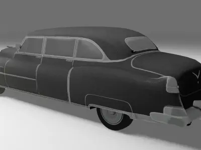 3D Low Poly - Cadillac 75 Sedan Model Low-poly 3D model