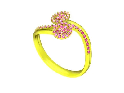 luxury korean diamond art women ring 4810 3D print model