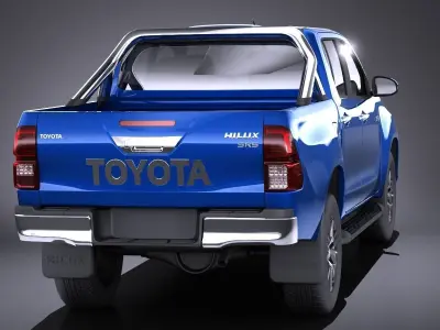 Toyota Hilux Double Cab 2017 VRAY 3D model