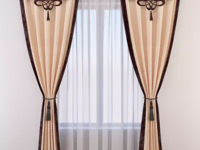 Set 34 Curtains 3D model