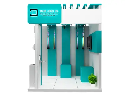 Booth Exhibition Stand a523b  3D model