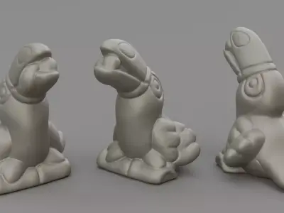 Ceramic Toucan parrot 3D print model