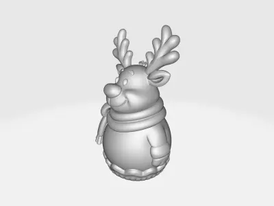 Cute Christmas Reindeer Figurine Holiday Reindeer Winter  3D print model
