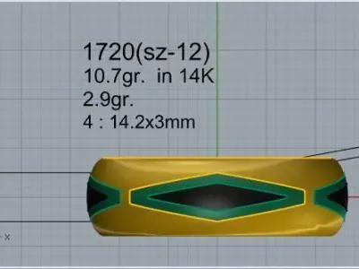 Band Ring 1720 Free 3D print model